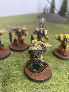 Warhammer 40K 30k Imperial Fists terminators Pro Painted. ￼ Very Nice Decals.