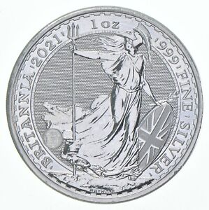 Better Date 2021 Great Britain 2 Pounds 1 Oz. Silver Britannia World Coin *496