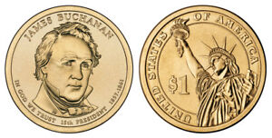 2010 P James Buchanan Presidential One Dollar Coin U.S. Mint Money Coins Dollars