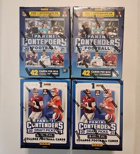 2021 Contenders & Contenders Draft Football Blaster Box Lot Of 4 - New & Sealed