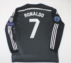real madrid jersey 2014 2015 black shirt long sleeve champions league ronaldo
