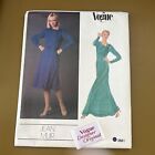 Vintage 80’s VOGUE Sewing Pattern #2661 Jean Muir Dress And Belt 14 UC/FF W/tag