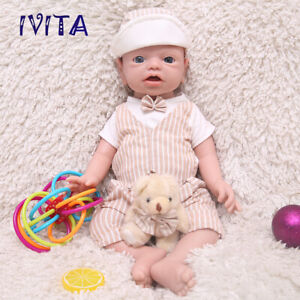 Silicone Reborn 21''Lifelike Infant Boy Doll Can take a pacifier Birthday Gifts
