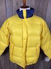 Vintage Coleman Outdoors Mens Puffer Yellow Zip Up Button Up Winter Coat XL