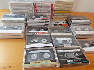 Lot of 40 Pre Recorded Used Cassette Tapes BEATLES & 80's Rock+ - Sold as Blanks