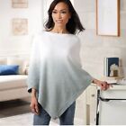 BAREFOOT DREAMS Ombre Soft Cozy Chic Ultra Lite Ocean Breeze Poncho Sweater NWT