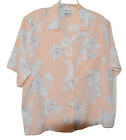 Vintage Lady Devon 20W Woman's Peach Collared, Buttondown Shirt 100% Polyester