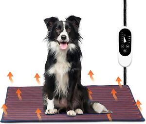 TURBRO Pet Heating Pad, Electric Heated Dog Bed, Temperature & Timer Control