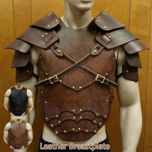 Medieval Chest Armor Vest Leather Gladiator Samurai Battle Knight Viking Costume