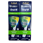 LOT OF 4 Oral-B Floss Action Replacement White Toothbrush Heads  2 Packs
