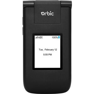 NEW Orbic Journey V - RC2200L - Black (TracFone) 4G LTE Prepaid Flip Cell Phone