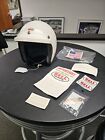 1970 BELL TOPTEX  SIZE 6 7/8  AUTO RACING MOTORCYCLE HELMET VISOR WORN ONCE ONLY