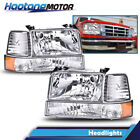 Headlights Corner Signal Bumper Lamps Fit For 92-96 Ford F150 F250 F350 Bronco (For: 1996 Ford F-150)