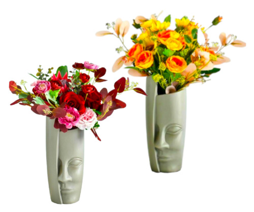 Ceramic Flower Vase - Handmade Home Decor Pottery Flower Clay Pot