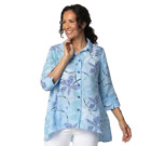 Habitat Princess Seamed Shirt Blouse Womens S Blue Floral #36141 NEW NWT $90
