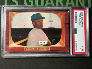 1955 BOWMAN #242 ERNIE BANKS CUBS PSA 3 VG NICELY CENTERED NEWLY GRADED