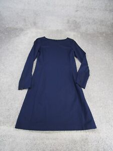 Theory Shift Dress Womens Medium Navy Blue Long Sleeve Casual
