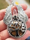 Tiger eye Gems Tree Of life Angel Pendant Prism Magic Amulet Chakra Reiki