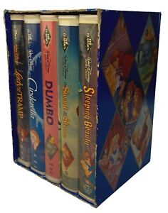 Walt Disney Classics VHS Black Diamond Box  Set Lady Dumbo Sleeping Beauty RARE