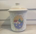 VTG Treasure Craft Auntie Em Collection Cookie Jar Canister Pastel Farm Sheep