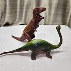 Vintage DorMei Dinosaur T-Rex Brontosaurus Lot of 2 Vintage Hong Kong