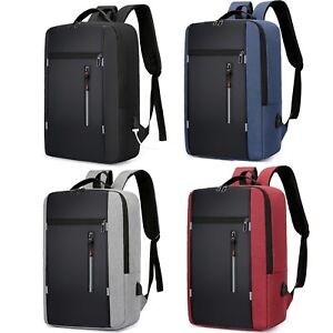 17in Men Laptop Backpack Waterproof Large Lightweight Travel School Bag w/USB