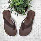FLOJOS Women's Brown Thong Flip Flop Sandal Shoes Padded 10