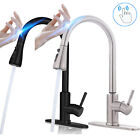 Touch On Kitchen Faucet with Sprayer Pull Down Sprayer Smart Faucet Kitchen Sink