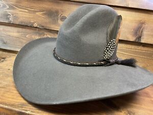 Men's Genuine 100% Fine Wool Cowboy Western Gus Style  Robavaca Hat Plomo-1932