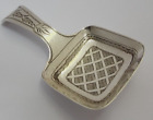 SUPERB CLEAN ENGLISH ANTIQUE GEORGIAN 1794 SOLID STERLING SILVER TEA CADDY SPOON