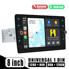 HD 8 Inch IPS Touchscheen 1280x800P Single Din In-dash GPS Navigation 48-Band EQ