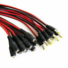 10PCS Female+Male 12VDC Power 5.5x2.1mm Pigtail Cable Plug CCTV Camera LED Light