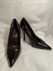 Delicious Women's Size 10 Brown Shiny Pointed Toe Ultra High Heel Pumps