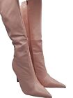 Fashion Nova Knee Boots Croc Embossed (Pink) With BOX- Size 11
