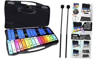 Xylophone,25 Notes Glockenspiel Xylophone for kids Colorful Musical Toy Black