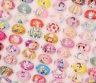 Wholesale 100Pcs MixedLots Cute Cartoon Ring Kids Resin Rings party gift Jewelry