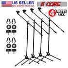 4x Microphone Stand Mic Clip Boom Arm Foldable Tripod Holder 360° Rotating 5Core