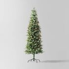 7' Pre-Lit Slim Balsam Fir Artificial Christmas Tree Clear Lights - Wondershop