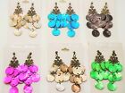 Lot of 6/12 pcs  winter shell color drop/dangle fashion wholesale earrings lot 2