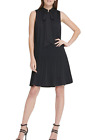 DKNY Women's Tie Neck Dress, Black Sleeveless, size 4 vestido mujer woman clothe