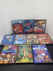 10 All Walt Disney Pixar DVD Movie Lot Animated Cartoon Family Children ( S2 )