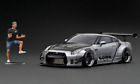 Ignition Model 1/18 LB-WORKS Nissan GT-R R35 type 2 Silver With Mr. Kato JDM
