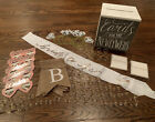 Wedding / Bridal Accessories Lot - Card Box, Table Number Holders, Signs