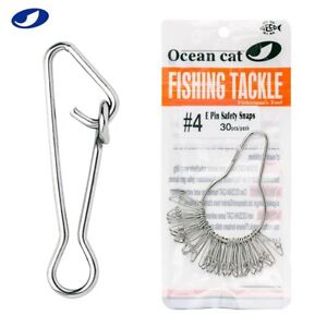 CLEARANCE OCEAN CAT E Pin Safety Snaps Fishing Swivel Kit Hook Saltwater Tackle
