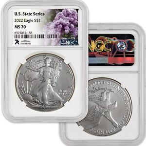 New Listing2022 American Silver Eagle - NGC MS70 7K US State Series New Hampshire
