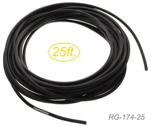 25ft RG174 Bulk 50 Ohm Micro-Coax Cable, RG-174-25