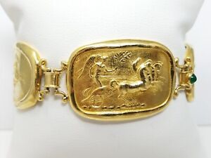 Vintage Seidengang Athena 18k Yellow Gold Bracelet (9588)