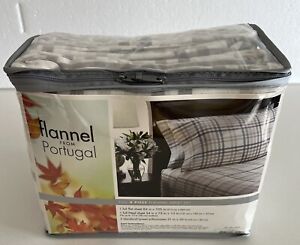 Fiannel From Portugal 100% cotton Full 4 Piece Flannel Sheet Set New W Tags
