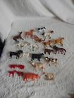 Lot 22 Farm Animal Figures Horses Cows Pig ErtI Red Played With
