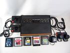 Atari 2600 Console Game 6 Switch Light Sixer Woodgrain Tested & Works Bundle Lot